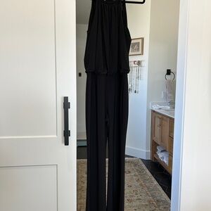Laundry By Shelli Segal Black Sleeveless Wide-Leg Jumpsuit